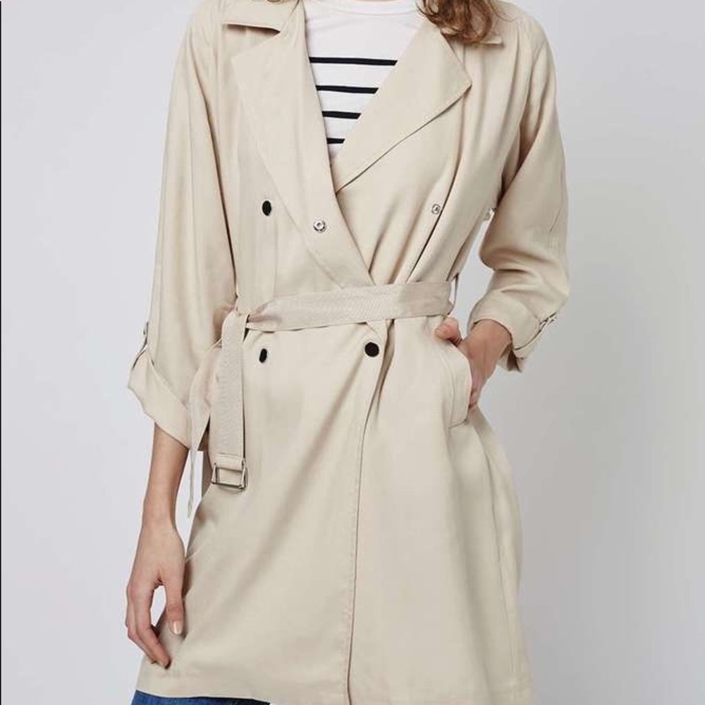 Topshop Beige Summer Trench Coat